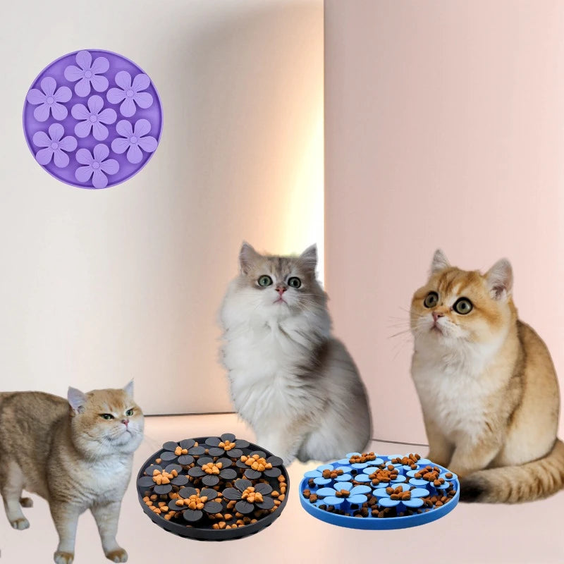 Pet Products Mat For Dogs Cats Slow Food Bowls With Suction Cup Feeding Food Silicone