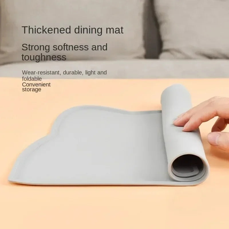 Pet Silicone Food Mat Prevent Overflow Non-slip Waterproof Mat Easy To Clean Animal Meal