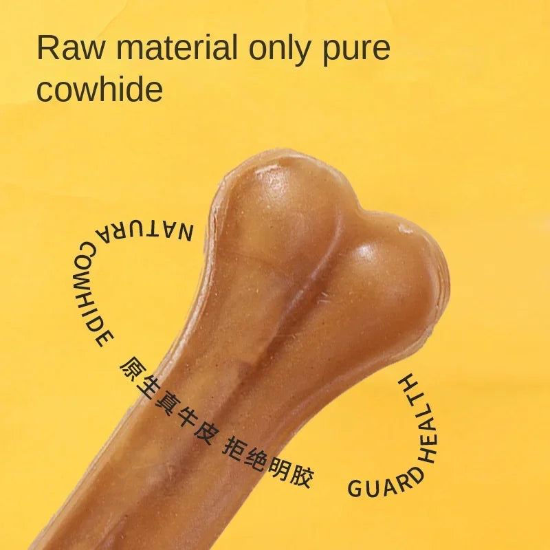 Pet Snacks Teeth Cleaning Bone Chew Glue Dog Molar Stick Cowhide Bone-pressed Bone-resistant Stick Training Reward Pet Food
