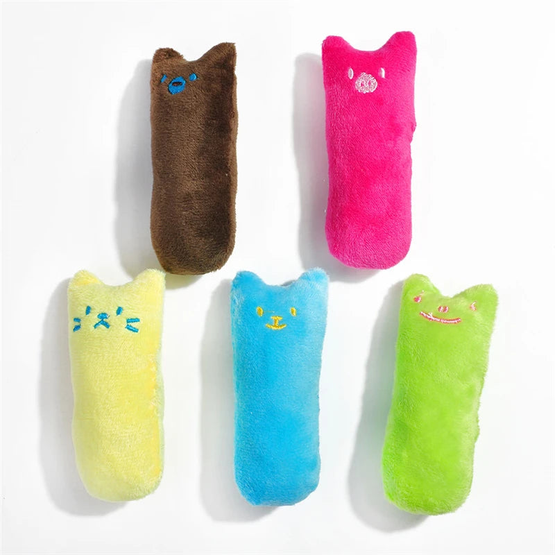 1pcs Catnip Toys Cartoon Thumb Shape Plush Pillow Teeth Grinding Bite-Resistant Teasing Relaxation Cat Chew Toy Pet Accessories