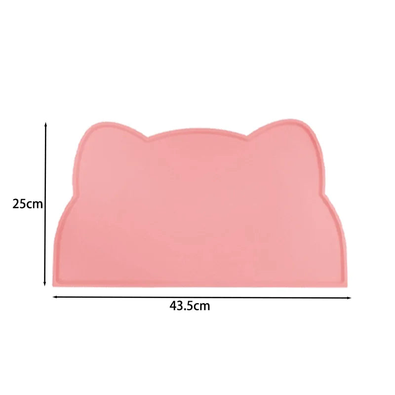 Pet Silicone Food Mat Prevent Overflow Non-slip Waterproof Mat Easy To Clean Animal Meal