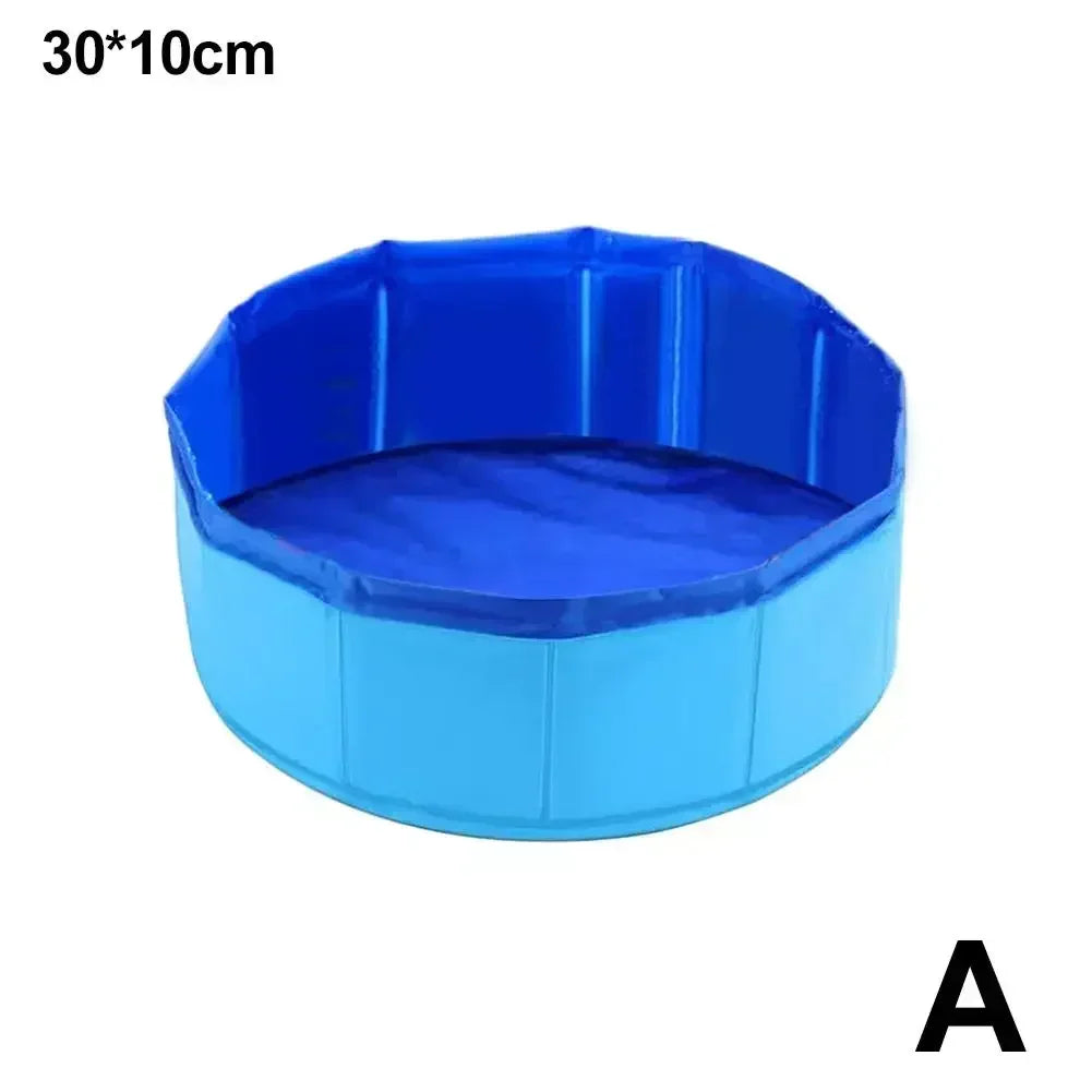 Foldable Pet Water Play Pool with Fun Turtle, Starfish & Octopus Toys for Cats and Dogs - Summer Cooling Bath Basin