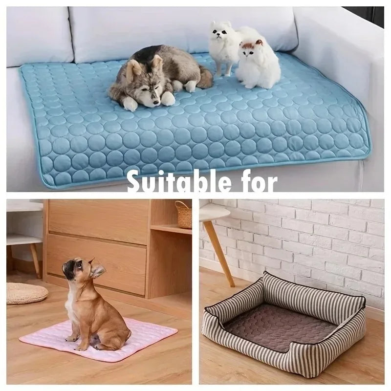 New Pet cooling pad Summer Cat and dog sofa Pad Soft Ice Silk Cold Feel Nest pad Summer dog cooling pad Dog bed