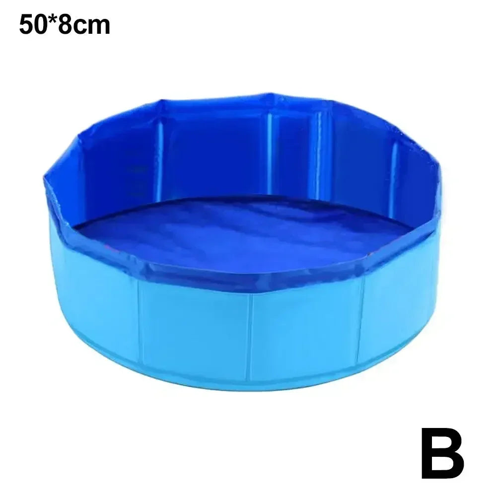 Foldable Pet Water Play Pool with Fun Turtle, Starfish & Octopus Toys for Cats and Dogs - Summer Cooling Bath Basin