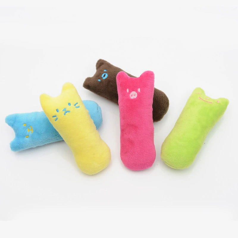 1pcs Catnip Toys Cartoon Thumb Shape Plush Pillow Teeth Grinding Bite-Resistant Teasing Relaxation Cat Chew Toy Pet Accessories