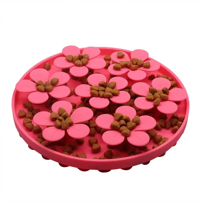 Pet Products Mat For Dogs Cats Slow Food Bowls With Suction Cup Feeding Food Silicone